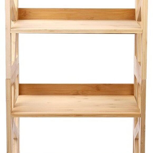 NEW 3-Tier Open Shelf Bookcase, Small Bamboo Bookshelf - Picture 5 of 6
